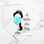 Drunk Jasmine ~ Aladdin Watercolor Wine with Quote 8" x 10" + Greeting Card