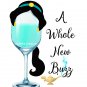 Drunk Jasmine ~ Aladdin Watercolor Wine with Quote 8" x 10" + Greeting Card