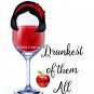 Drunk Snow White ~ and the Seven Dwarfs Watercolor Wine with Quote 8" x 10" + Greeting Card