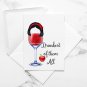 Drunk Snow White ~ and the Seven Dwarfs Watercolor Wine with Quote 8" x 10" + Greeting Card