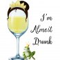 Drunk Tiana ~ Princess and the Frog Watercolor Wine with Quote 8" x 10" + Greeting Card