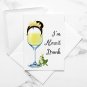 Drunk Tiana ~ Princess and the Frog Watercolor Wine with Quote 8" x 10" + Greeting Card