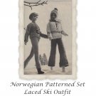 1973 Norwegian Patterned & Laced Ski Outfits Vintage Barbie Knit Digital Pattern