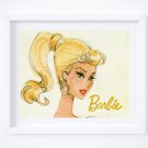 Barbie - Vintage Watercolor 10" x 8" & four 3" x 5" Tags ~ Ponytail