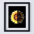 Bicycle and Sunflower Digital Art Prints ~ 8" x 10"