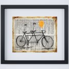 Tandem Bicycle - Dictionary Digital Art Print ~ 10" x 8" ~ Bicycle built for two
