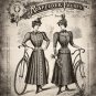 Bicycle - Retro Vintage Women Ad Ephemera Digital Art Print ~ 11" x 14"