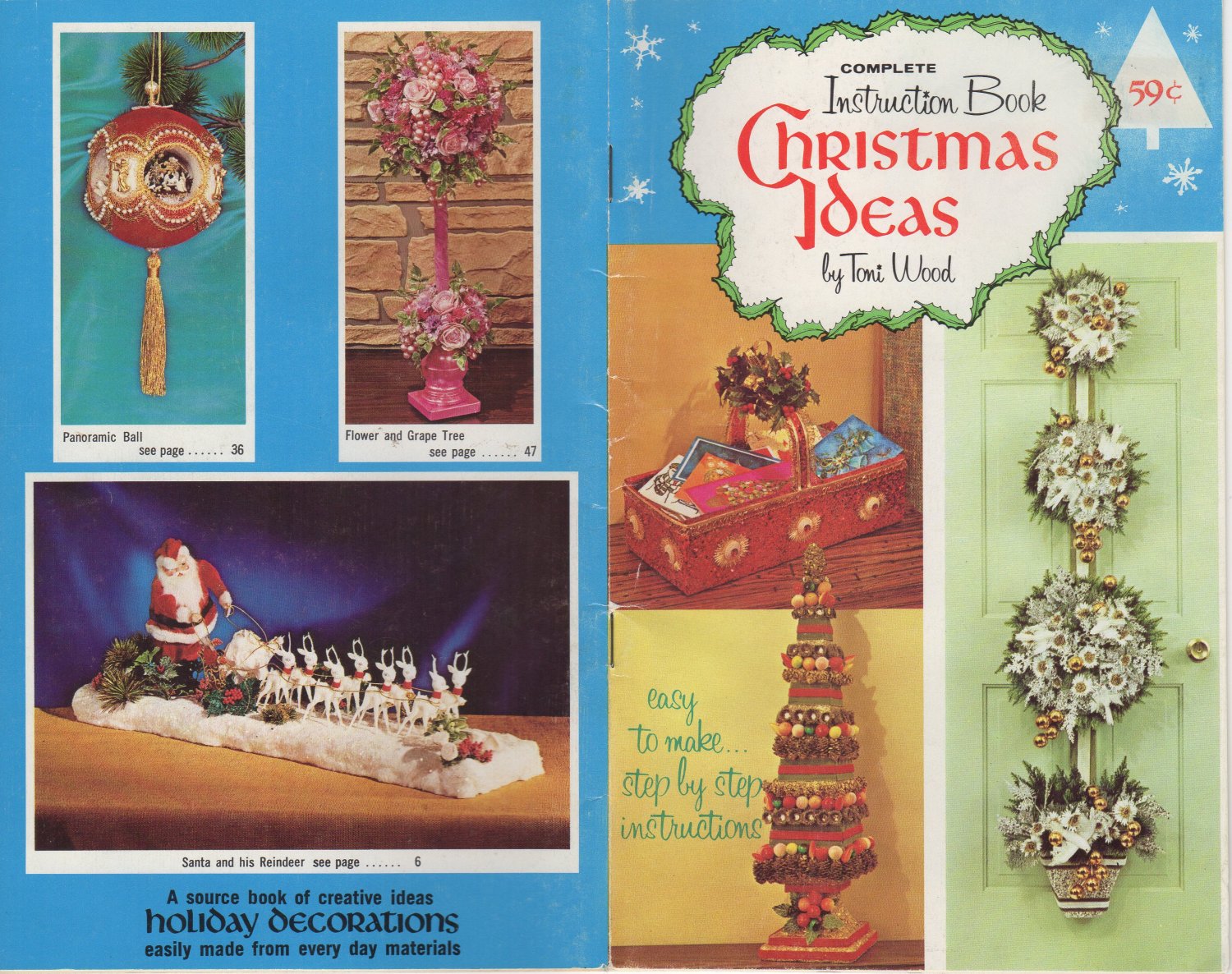 Vintage Christmas Ideas Instruction Book by Toni Wood ~ 1971 ~ Digital Magazine Booklet