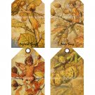 Flower Fairies of the Fall - 3 x 5 inch - 12 tags total + Background ~ Cicely M. Barker