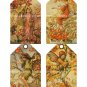 Flower Fairies of the Fall - 3 x 5 inch - 12 tags total + Background ~ Cicely M. Barker