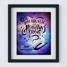 Just a Bunch of Hocus Pocus ~ Dictionary Digital Art Print: 8" x 10" ~ Purple Watercolor ~ Halloween