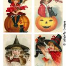 Vintage Halloween 3.5 x 5 inch Color Postcards - Vintage Stamped or Plain - 16 total
