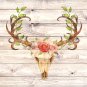 4 BOHO Watercolor Art Prints: 10" x 8" (Skull with Flowers & Word Art)