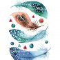 6 BOHO Watercolor Art Prints: 8" x 10" (Feathers, Skull & My Tribe is My Vibe (Word Art)