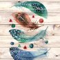 6 BOHO Watercolor Art Prints: 8" x 10" (Feathers, Skull & My Tribe is My Vibe (Word Art)