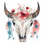 6 BOHO Watercolor Art Prints: 8" x 10" (Feathers, Skull & My Tribe is My Vibe (Word Art)