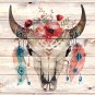 6 BOHO Watercolor Art Prints: 8" x 10" (Feathers, Skull & My Tribe is My Vibe (Word Art)