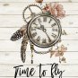 Time to Fly - BoHo Gypsy Hippie Watercolor 11" x 14" & four 3" x 5" Tags