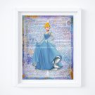 Cinderella Dictionary Digital Art Print ~ 8" x 10"