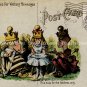 Alice Through the Looking Glass - 5 x 7 inch Color Postcards - Vintage Style - 2 total