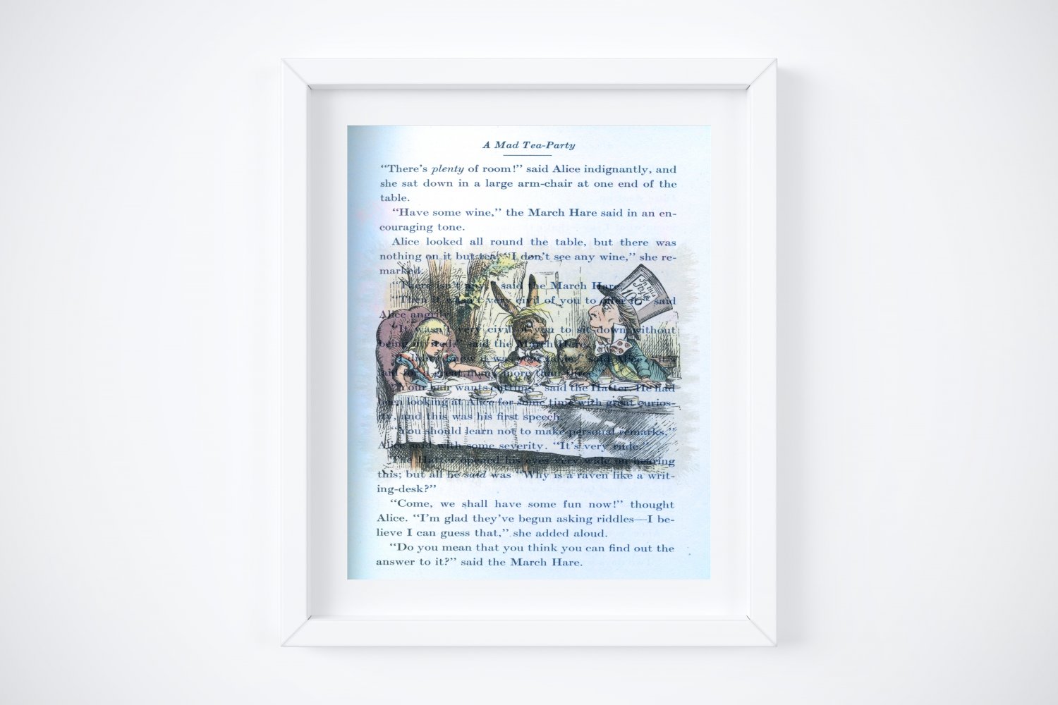 Alice in Wonderland Digital Art Print (Blend into story): 8" x 10"