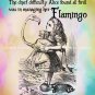 Alice in Wonderland Digital Art Print ~ Flamingo & Book Quote: 8" x 10"