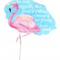 Alice in Wonderland Digital Art Print ~ Flamingo & Quote: 8" x 10" ~ Lewis Carroll