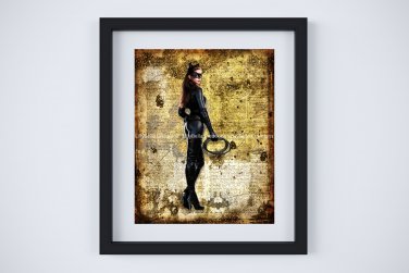 Catwoman ~ DC Comics Dictionary Digital Art Print ~ 8" x 10" - Selina Kyle - Anne Hathaway