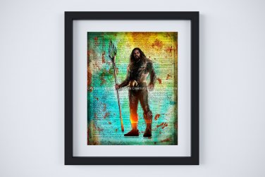 Aquaman ~ DC Comics Dictionary Digital Art Print ~ 8" x 10" Justice League - Arthur - Jason Momoa