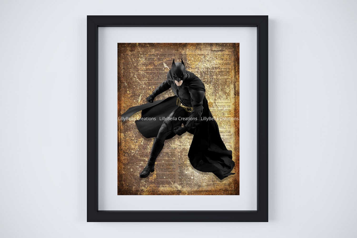 Batman ~ DC Comics Dictionary Digital Art Print ~ 8" x 10" - Bruce Wayne - Dark Knight