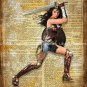 Wonder Woman ~ DC Comics Dictionary Digital Art Print ~ 8" x 10" Justice League - Diana Prince