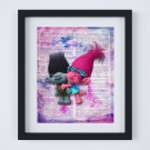 Trolls Movie Dictionary Digital Art Print ~ 8" x 10" ~ Princess Poppy & Branch