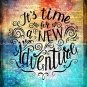 It's Time for a New Adventure ~ Dictionary Digital Art Print: 8" x 10" ~ Rainbow Watercolor