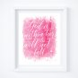 God is Within Her She Will Not Fall ~ Bible Verse Psalm 46 - 2 Watercolor Art Prints: 8" x 10"