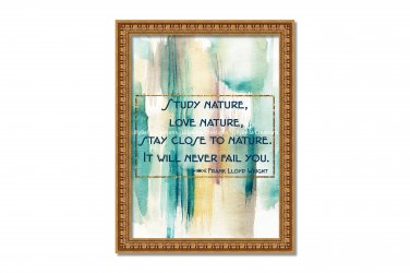 Frank Lloyd Wright Quote Watercolor Digital Art Print ~ 11" x 14" Architect, Falling Water