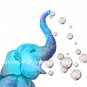 Elephant and Bubbles ~ Watercolor Digital Art Print: 10" x 8"