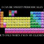 2 Periodic Table Art Prints: 10" x 8" ~ I Can Be Sweet Periodically...