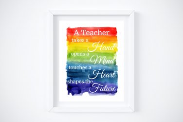 A Teacher takes a Hand... ~ Digital Art Print ~ 8" x 10"