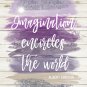 Albert Einstein - Watercolor Brush Art Print with Imagination Quote: 8" x 10"