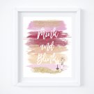 I Dream of Jeannie Watercolor Brush Art Print with Quote: 8" x 10"