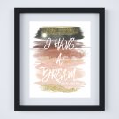 Martin Luther King Jr. I Have a Dream - Watercolor Brush Art Print with Quote: 8" x 10"