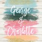 Choose 2 names (personalized) ~ Watercolor Brush Art Print: 8" x 10" ~ Wedding, Family, etc...