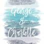 Choose 2 names (personalized) ~ Watercolor Brush Art Print: 8" x 10" ~ Wedding, Family, etc...