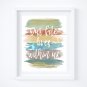 Merida ~ Brave Watercolor Brush Art Print with Quote: 8" x 10"