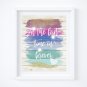 Frozen Anna Watercolor Brush Art Print with Quote: 8" x 10" For the First Time