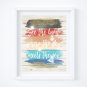Moana Watercolor Brush Art Print with Quote: 8" x 10"