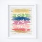 Mulan ~ Watercolor Brush Art Print with Quote: 8" x 10"