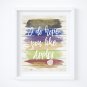 Once Upon a Time - Regina Mills - Watercolor Brush Art Print with Quote: 8" x 10"