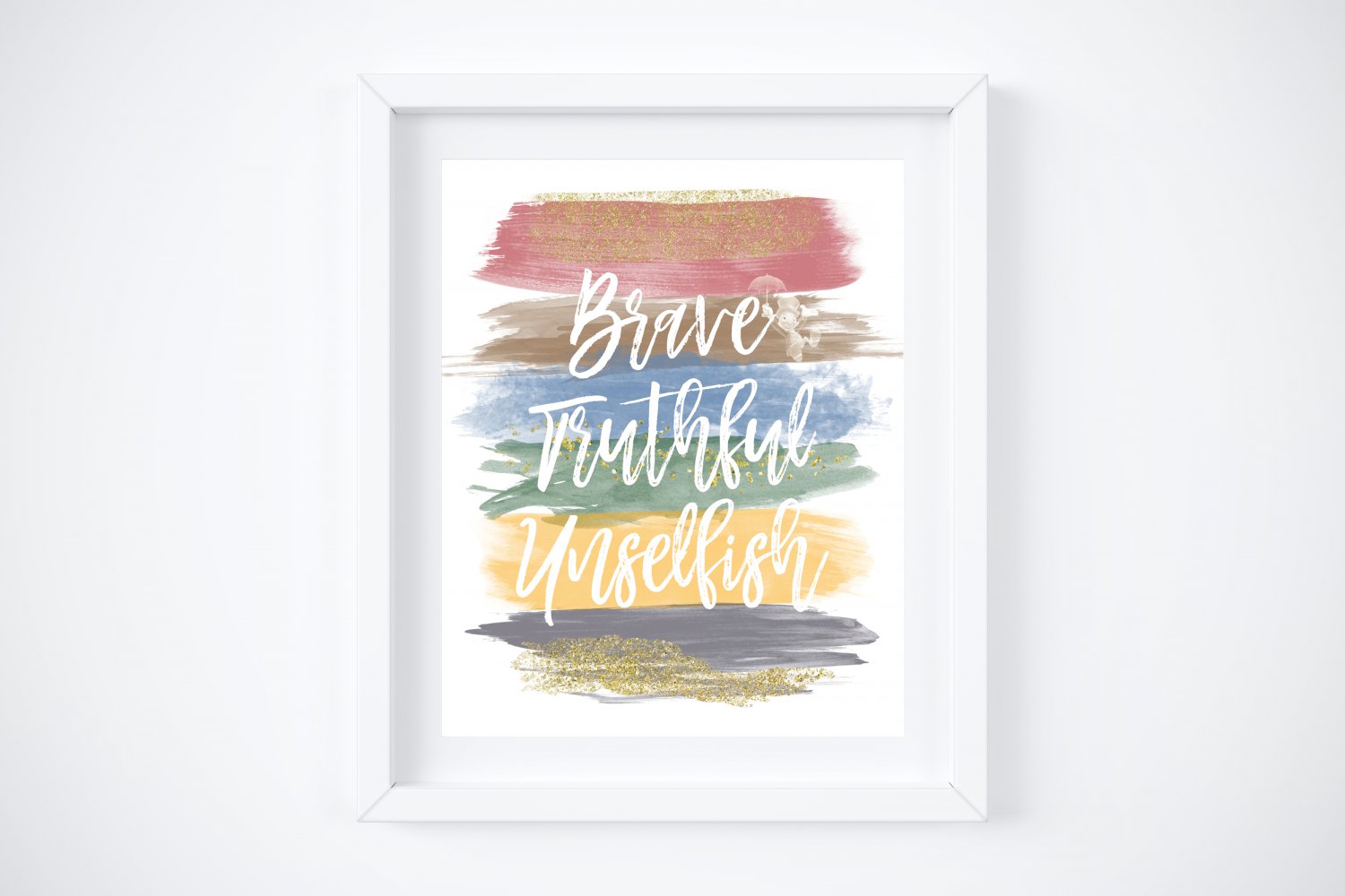 Pinocchio ~ Watercolor Brush Art Print with Quote: 8" x 10"