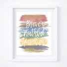 Pinocchio ~ Watercolor Brush Art Print with Quote: 8" x 10"